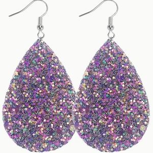 Glitter Dangle Earrings Color 09